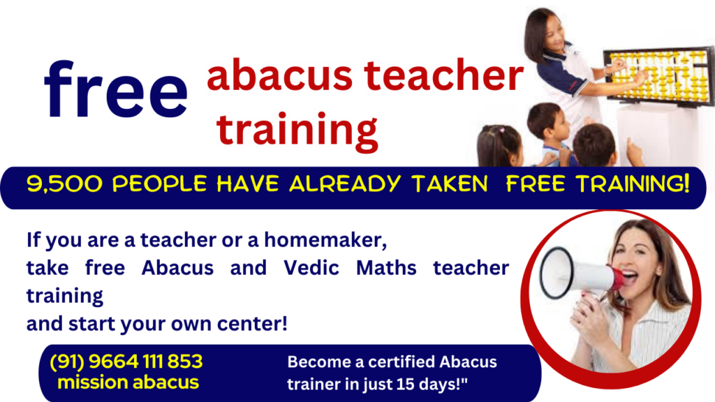 Abacus, Vedic Math, and Handwriting training in English and Hindi